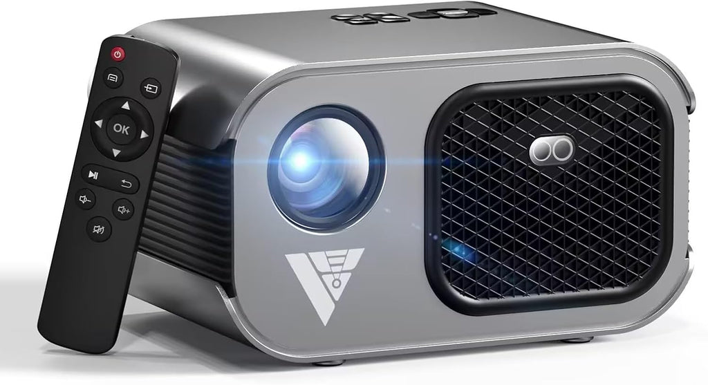 Home Projector with WiFi and Bluetooth, Native 1080P, 4K Support, Portable Smart Projector, Mirror Screen, Compatible with Android, iOS SmartPhone/PC/PS5/TV Stick for Home Movies