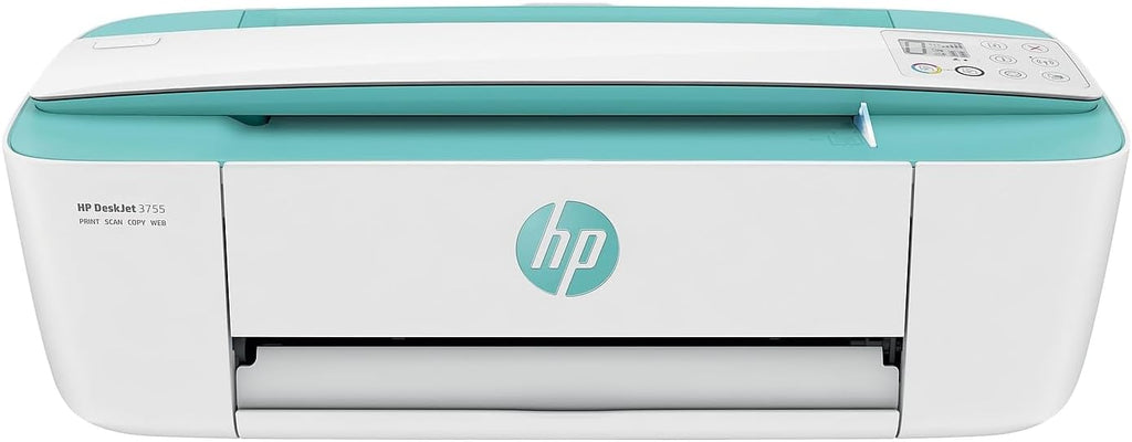 HP DeskJet 3755 Compact All-in-One Wireless Printer, Instant Ink, Works with Alexa - Seagrass Accent (J9V92A)