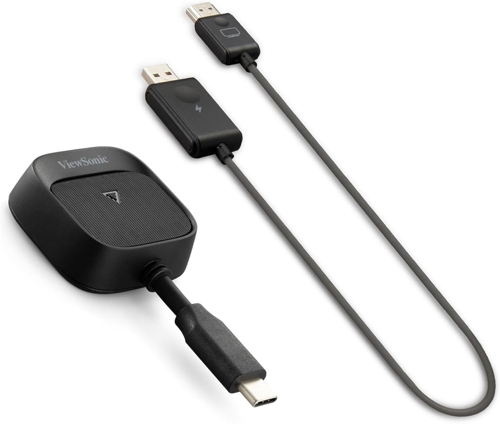 ViewSonic ViewShare WPD-900 Wireless Presentation System with 1080p Full HD, Miracast, and AirPlay Support, USB-C, HDMI, and USB Inputs for Instant One-Click Screen Sharing