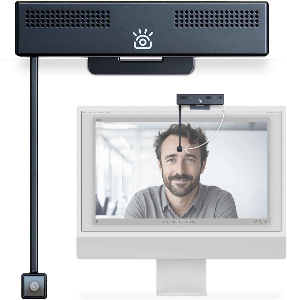 iContact Camera Pro 4K HD Webcam with Eye Contact, Noise Cancelling Mic, Plug and Play USB for Mac & PC Zoom Certified, Works with Teams, Meet, Streaming, and Video Calls (4K Webcam)