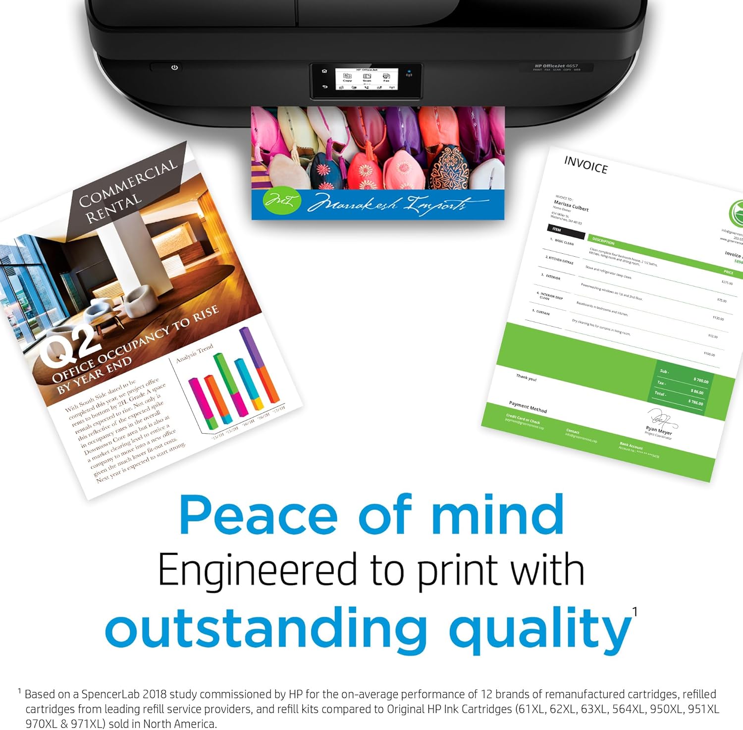 HP 923 Black, Cyan, Magenta, Yellow Ink Cartridges (4-Pack) | Works with Printer Series: OfficeJet 8120, OfficeJet Pro 8130 | Eligible for Instant Ink | 6C3Y6LN