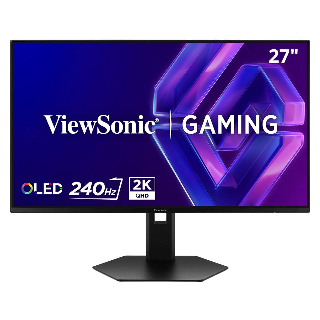 ViewSonic VX2738-2K-OLED 27 Inch 1440p Gaming Monitor, OLED Display with 240Hz and 0.03ms for Smooth Gameplay, FreeSync Premium, Eye Care Technology, Advanced Ergonomics, HDMI, and DisplayPort