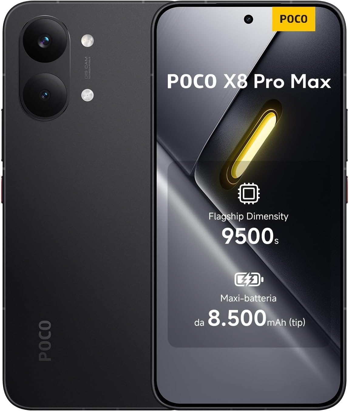 XIAOMI Poco X8 PRO MAX 5G Ai (Compatible with Tmobile Mint Tello & Global) (256GB + 12GB) 6.83" 50MP Gamers Phone NFC Dual sim Unlocked Model 2602BPC18G Liberado (Black) | 50MP Camera