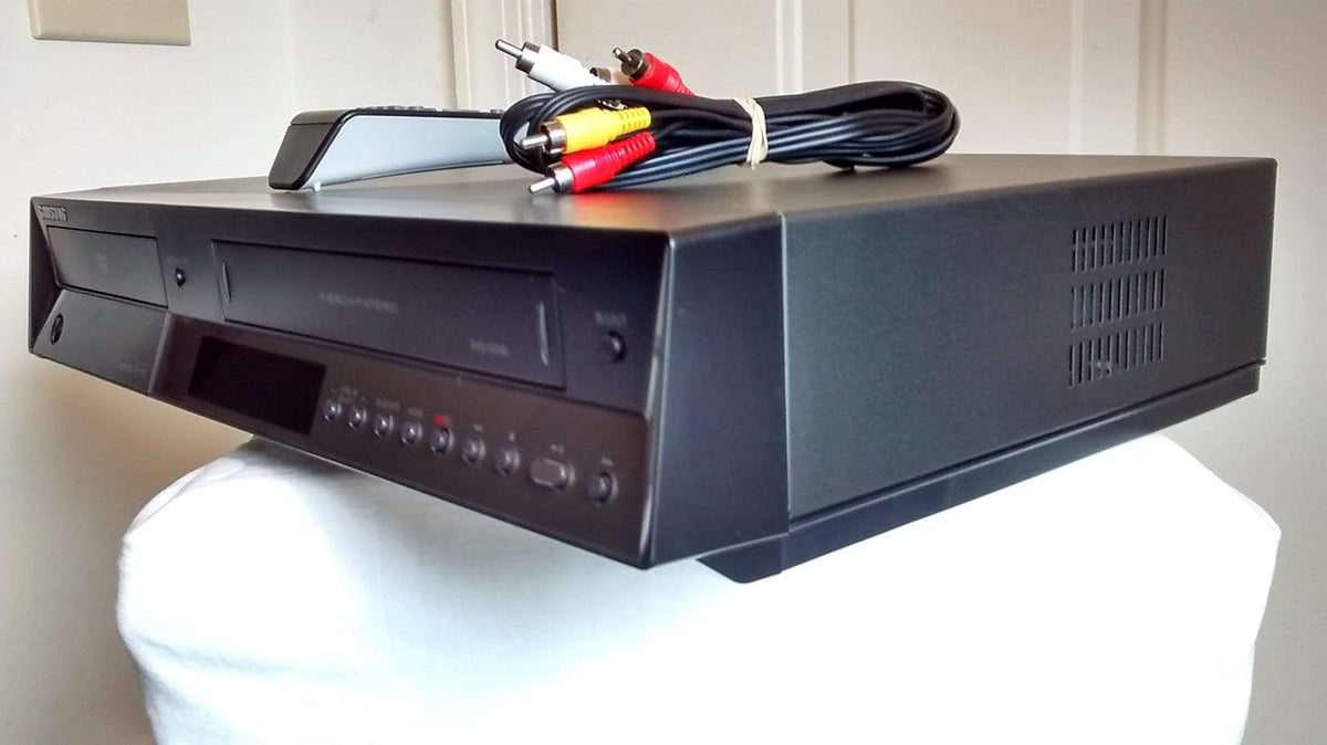 SAMSUNG DVD-V9700 HIFI STEREO DVD & VCR COMBO RECORDER 4 ROTARY HEAD. DIGITAL VCR RECORDER - TUNERLESS w/ HDMI, DVIX, DTS SURROUND, DOLBY DIGITSL. Remote Included + AV Connector Cords (Renewed)