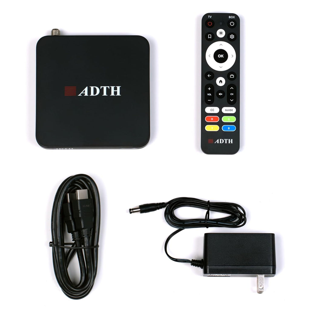 ADTH NextGen TV Box Gen 2 ATSC 3.0 & ATSC 1.0 Digital Converter Box | 8GB Built-in Storage | Over-the-Air TV Tuner & Receiver | 4K HDR | Wi-Fi & Bluetooth | Built-in DVR Recording