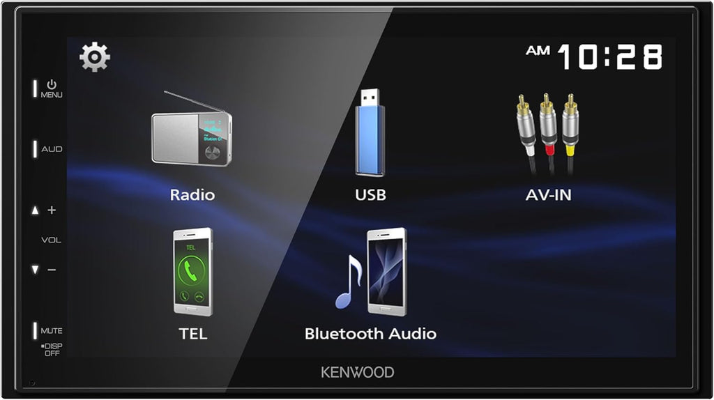 KENWOOD DMX150BT 6.8" Capacitive Touchscreen Digital Multimedia Receiver – Bluetooth, USB Mirroring for Android, Rear Camera Input, 13-Band EQ