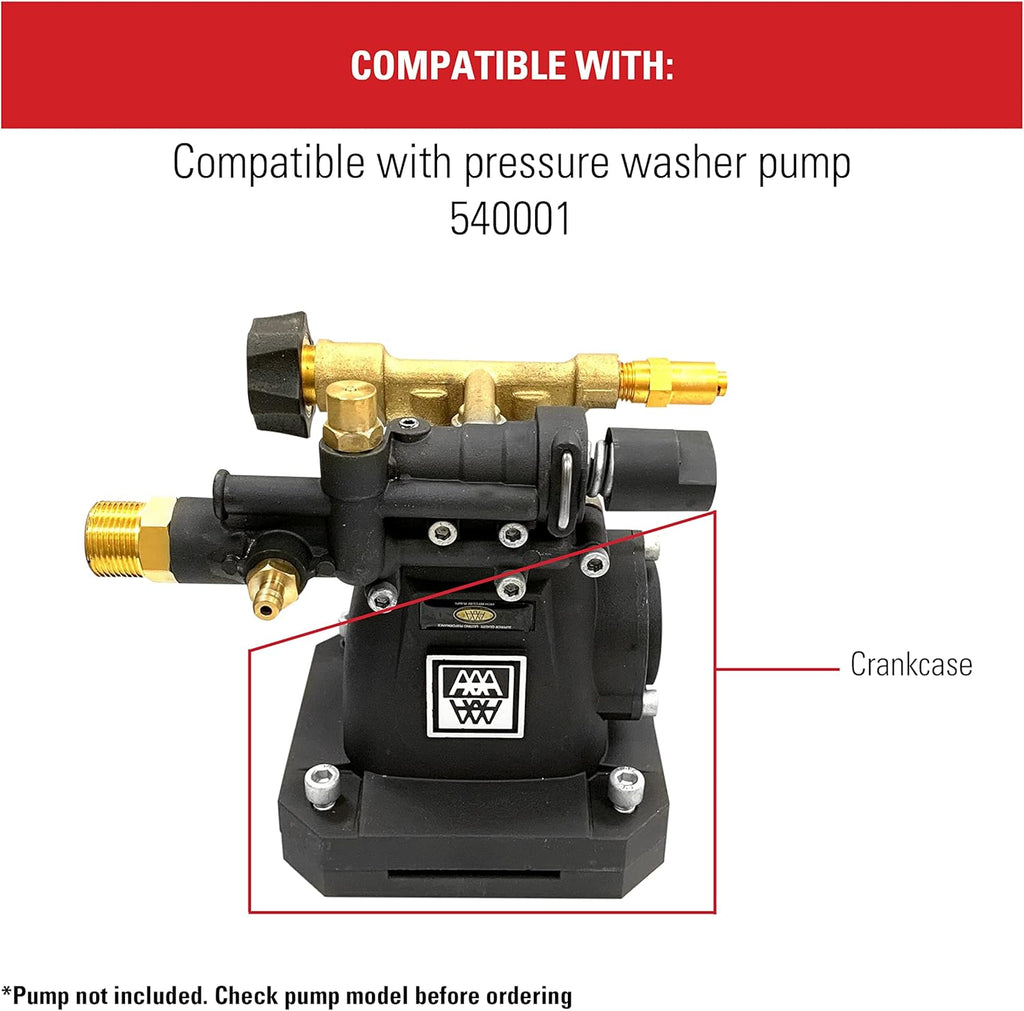 Simpson Cleaning 7112276 Crankcase Replacement Kit for AAA 540001 Axial Cam Pressure Washer Pump, Black