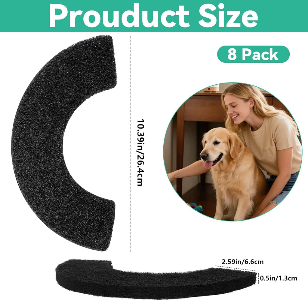Lubise 8Pcs 0.5in Carbon Filters Compatible with LR 4,Replacement Activated Charcoal Filters for Litter Box Premium Filter,Thickened and Durable,Eliminate Odor and Controls Moisture on Pet's Body