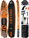 CETANA 11'6×35" Extra Wide Stand Up Paddle Board for Adults & Youth, 400lb Capacity Inflatable Paddle Board, Sup for 2+1 Person with Removable US Fin, 100L Backpack, Floating Paddle, Safety Leash