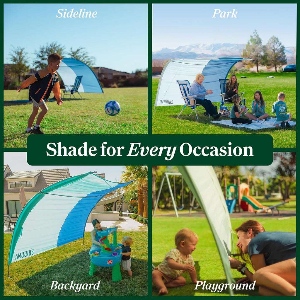 SHIBUMI SHADE Park Vista | Lightweight Freestanding Canopy for 1-4 People | 5 lbs, Fast 2-Minute Setup | Ideal for Sidelines, Parks, and Playgrounds