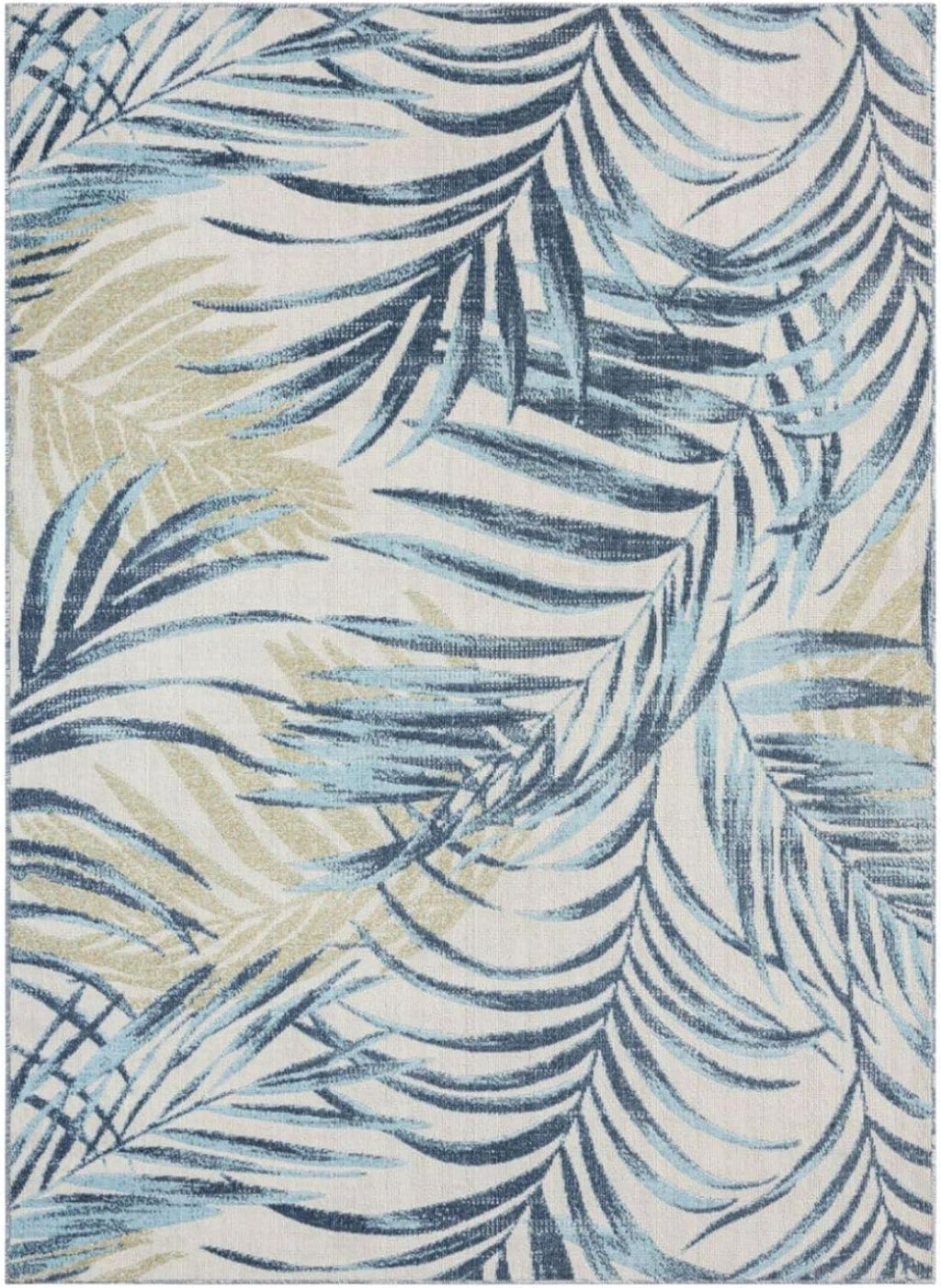 Tommy Bahama Malibu Palm Springs Coastal Indoor/Outdoor Area Rug, Ivory/Aqua Blue, 7'10"x10'2"