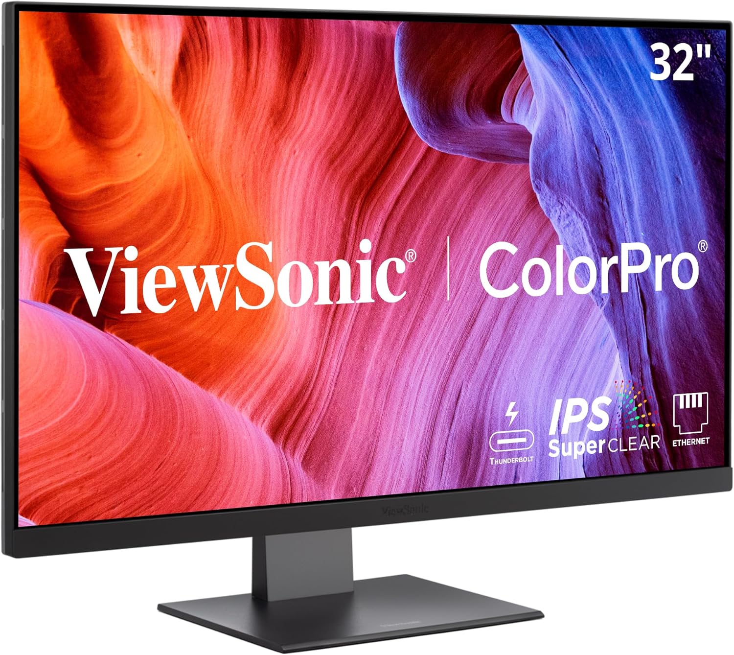 ViewSonic VP3276T-4K 32 Inch 4K ColorPro Monitor, IPS Display with 100% sRGB and Pantone Validated for Mac Studio and MacBook Pro, Advanced Ergonomics, Thunderbolt 4, HDMI, and DisplayPort Inputs