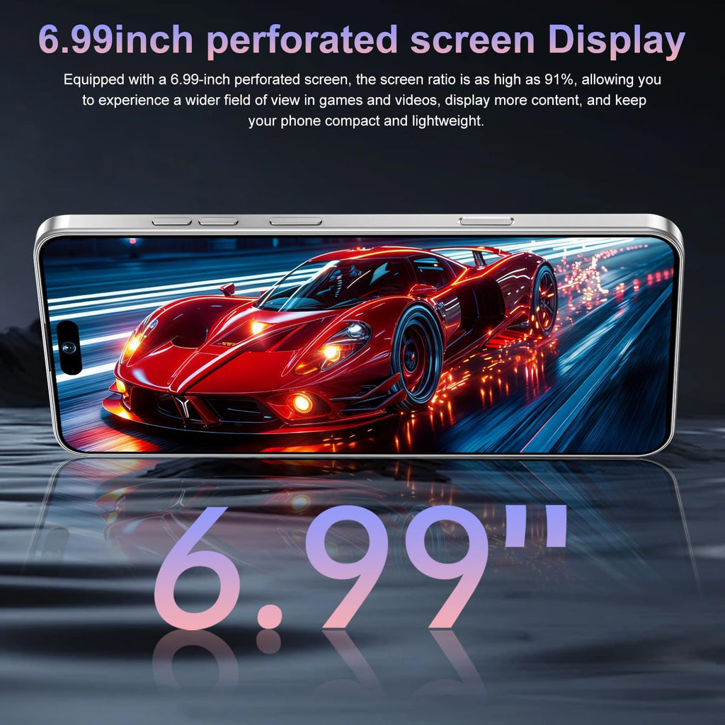 17PM Smartphone: Snapdragon 8 Gen 3, 12GB RAM + 512GB Storage, 7000mAh Battery, 6.99-inch Display, 68MP+108MP Camera, Android 15, 5G, Dual SIM - Superior OS Outperforms Competitors (Pink)