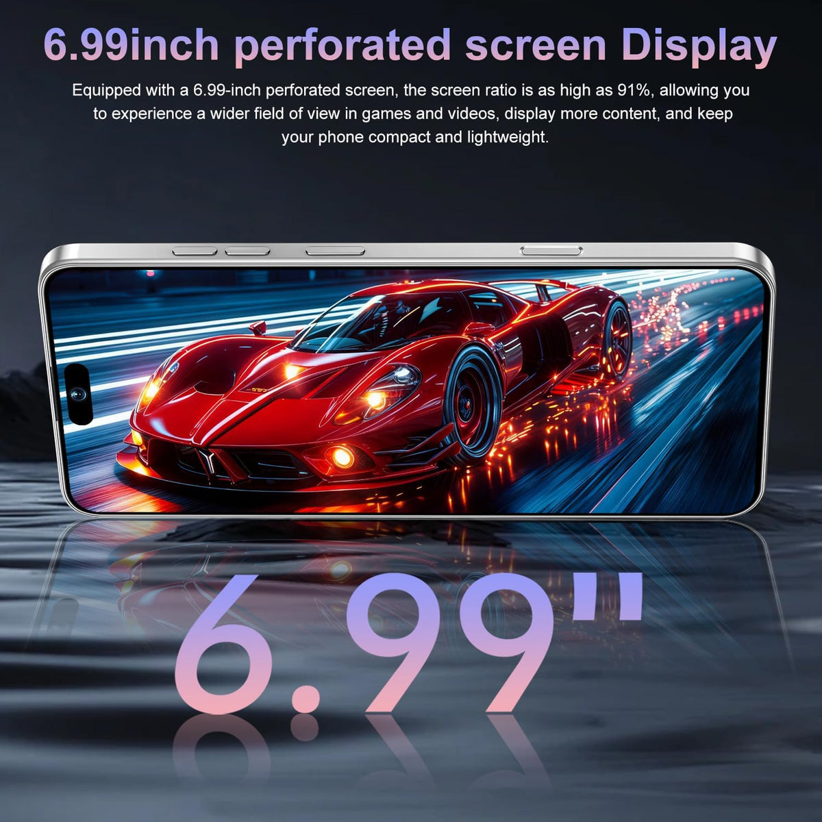 17PM Smartphone: Snapdragon 8 Gen 3, 12GB RAM + 512GB Storage, 7000mAh Battery, 6.99-inch Display, 68MP+108MP Camera, Android 15, 5G, Dual SIM - Superior OS Outperforms Competitors (Pink)