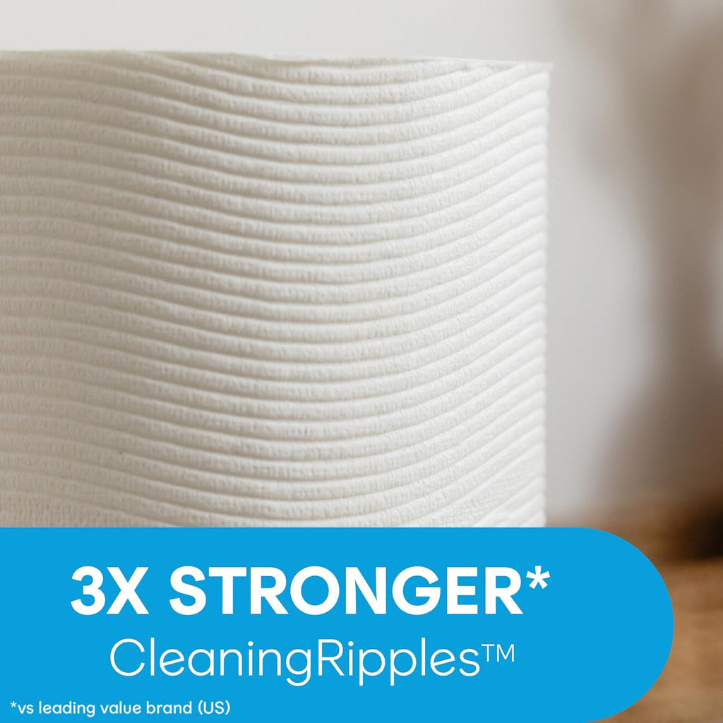 Cottonelle Ultra Clean Toilet Paper with Active CleaningRipples Texture, Strong Bath Tissue, 32 Family Mega Rolls = 176 Regular Rolls (8 Packs of 4)
