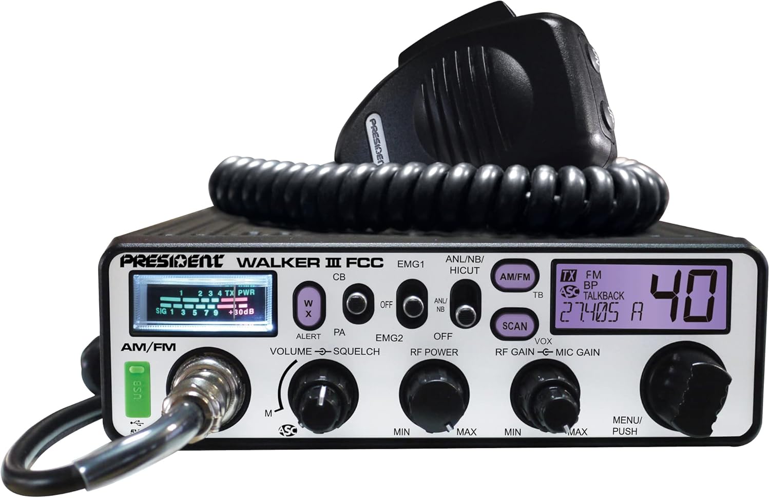 President Walker III FCC AM/FM CB Radio