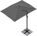 Sunnyglade 10x13Ft Cantilever Patio Umbrella Rectangular Deluxe Offset Umbrella 360°Rotation & Integrated Tilting System Patio Hanging Umbrella for Market Garden Deck Pool Backyard Patio(Grey)