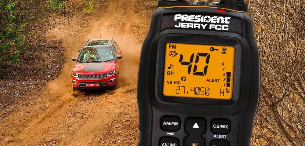 President Jerry FCC AM/FM Portable Radio with Vehicle Charging System - Perfect for The Road Warrior!