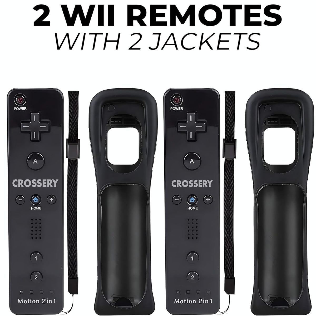 Nintendo Wii Console Bundle Black- With Wii Console Black, 2 Remotes & 2 Nunchuks Fully Compatible, Charging Dock, 2 Rechargeable Batteries, Motion Sensor Bar & Accessories (Renewed)