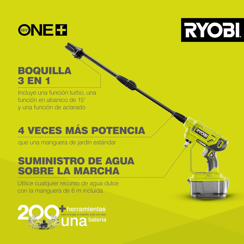 Ryobi RY18PW22A-0 Battery Pressure Lance 18V ONE+ 182 l/h 22 Bar (Body Only)