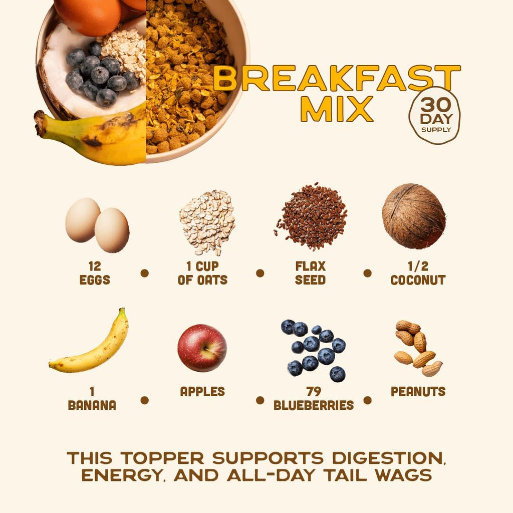 Smart Cookie Natural Dog Food Topper - Breakfast - Egg Dog Meal Mixers for All Ages - Food Topper for Picky Eaters and Boosting Nutrition - Non GMO, Made in The USA - 15 oz Bag (30 Day Supply)