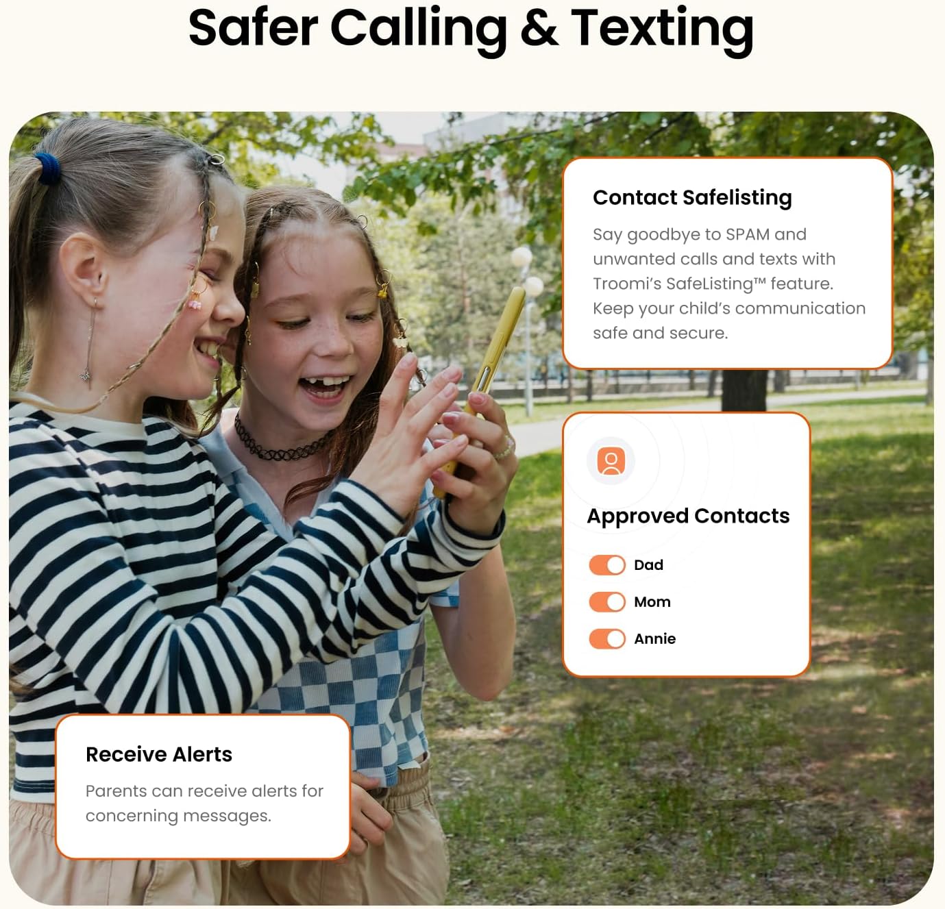 Troomi Safe Phone for Kids (Samsung Galaxy A16) – Parent-Managed Apps, GPS & Text Monitoring – Phone Purchase Only | Requires Service Plan & Activation