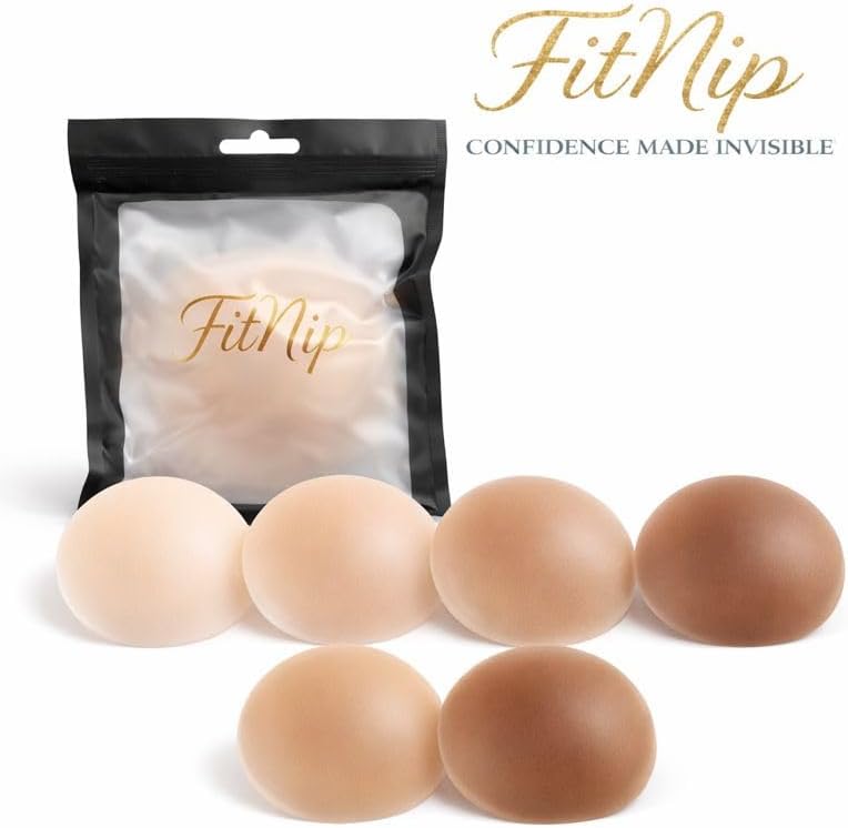 Silicone Nipple Covers for Women – Non-Adhesive, Ultra-Thin, Invisible, Reusable, Seamless, 6 Natural Shades