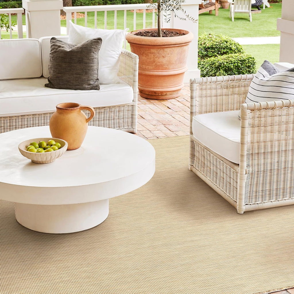 Nuloom Outdoor Performance Collection Nakia Brown/Ivory, 13' x 15', Soft and Cozy, High Traffic, Stain Resistant, Easy Clean, Durable Area Rug for Indoor/Outdoor Patio, Deck, Porch, Garden, Courtyard