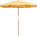 Business & Pleasure Co. Amalfi Rivie Umbrella - 6.5' Boho Beach Umbrella, UPF 50+ UV-Resistant Canvas, Premium Wood Pole, Sturdy Yet Lightweight
