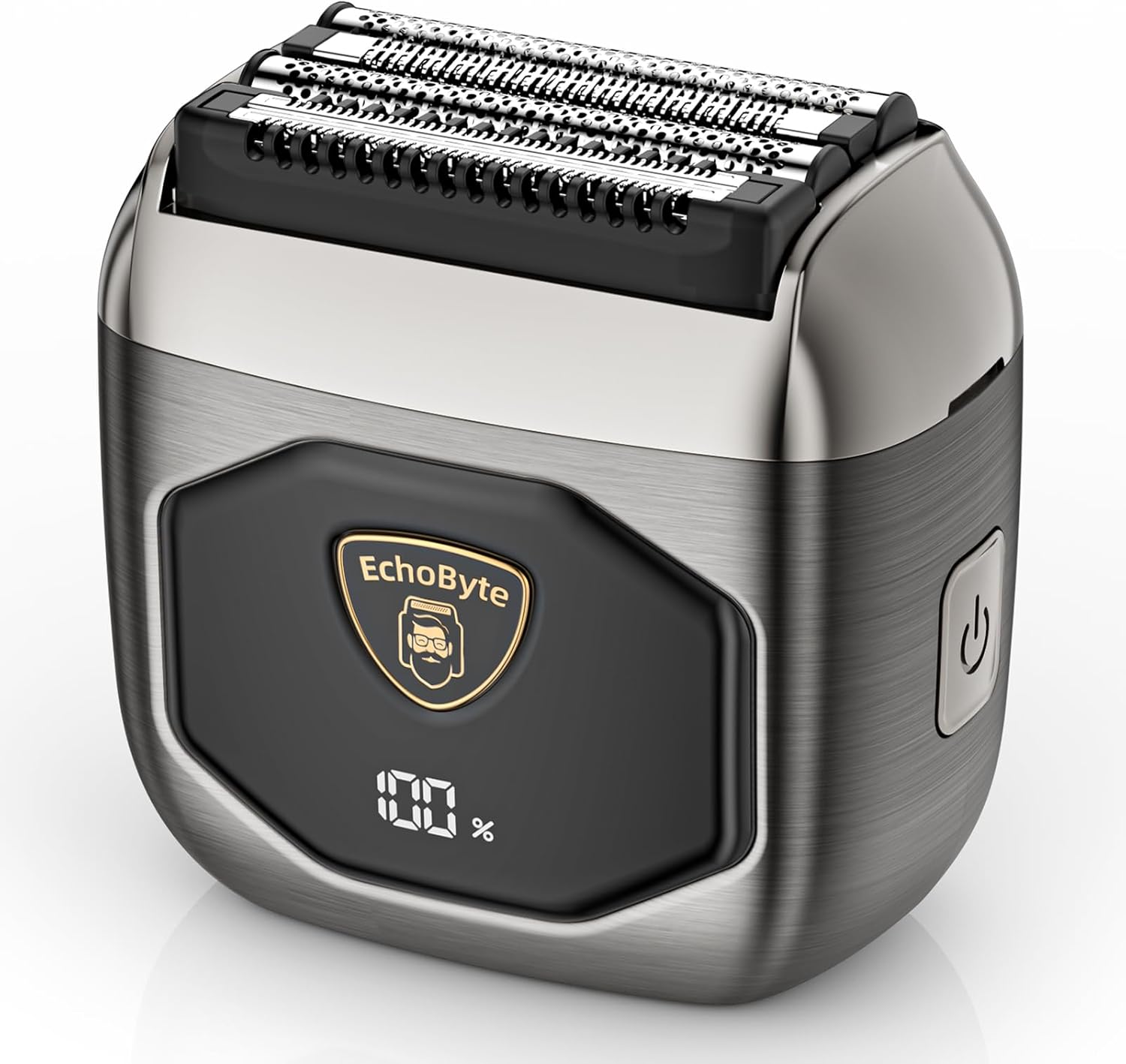 Full Metal Electric Foil Shaver for Men: 4 Floating Blades, IPX7 Waterproof Wet & Dry Mini Razor, 120-Min Runtime USB-C Rechargeable, Quiet Travel Groomer with LED Display & Travel Lock