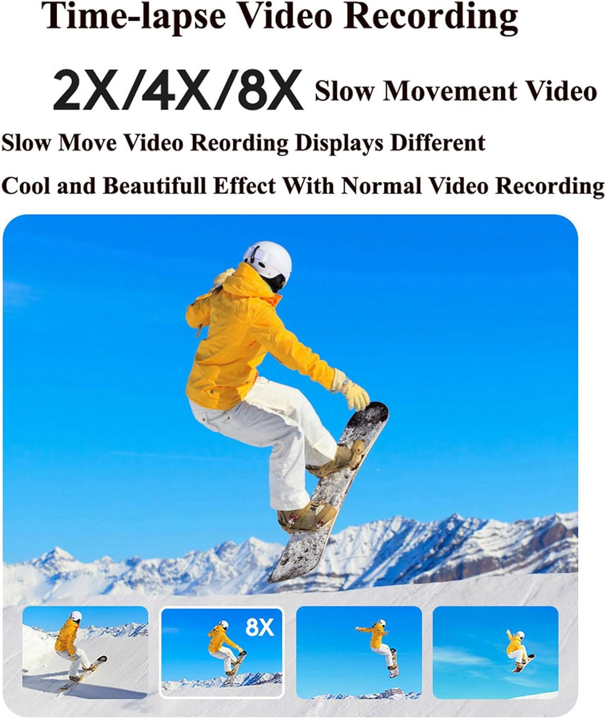 Yoidesu 4K Head Mounted Video Camera, 4K 60FPS 42MP Camcorder, Anti Shake 120° Wide Angle Wearable Camera with 2 Axis Stabilizer, APP Control for Vlog, Sports