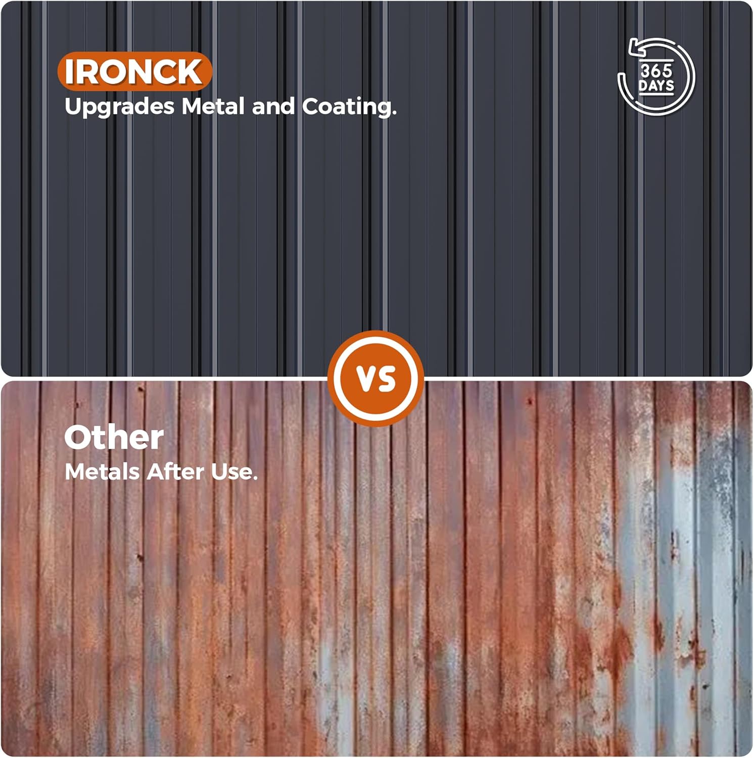 IRONCK 5.7x5.7FT Storage Shed, Outdoor Tool Shed with Lockable Doors and Breathable Vent, Outside Metal Garden Storage for Poolside, Backyard, Patio, Dark Blue
