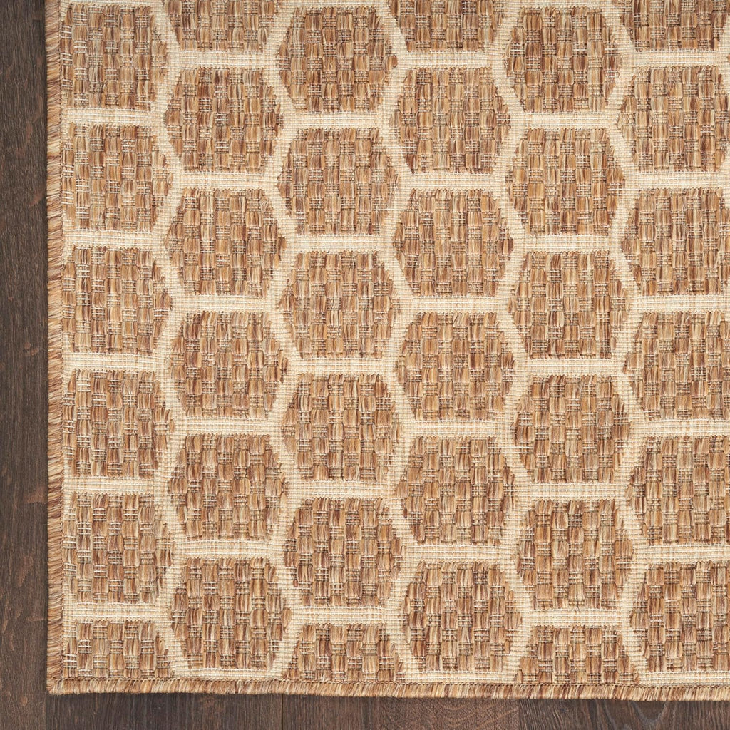 Nourison Home Reversible Indoor Outdoor Natural 9' x 12' Area Rug - Easy Clean, Non Shedding, Bed Room, Living Room, Dining Room, Kitchen (9' x 12')