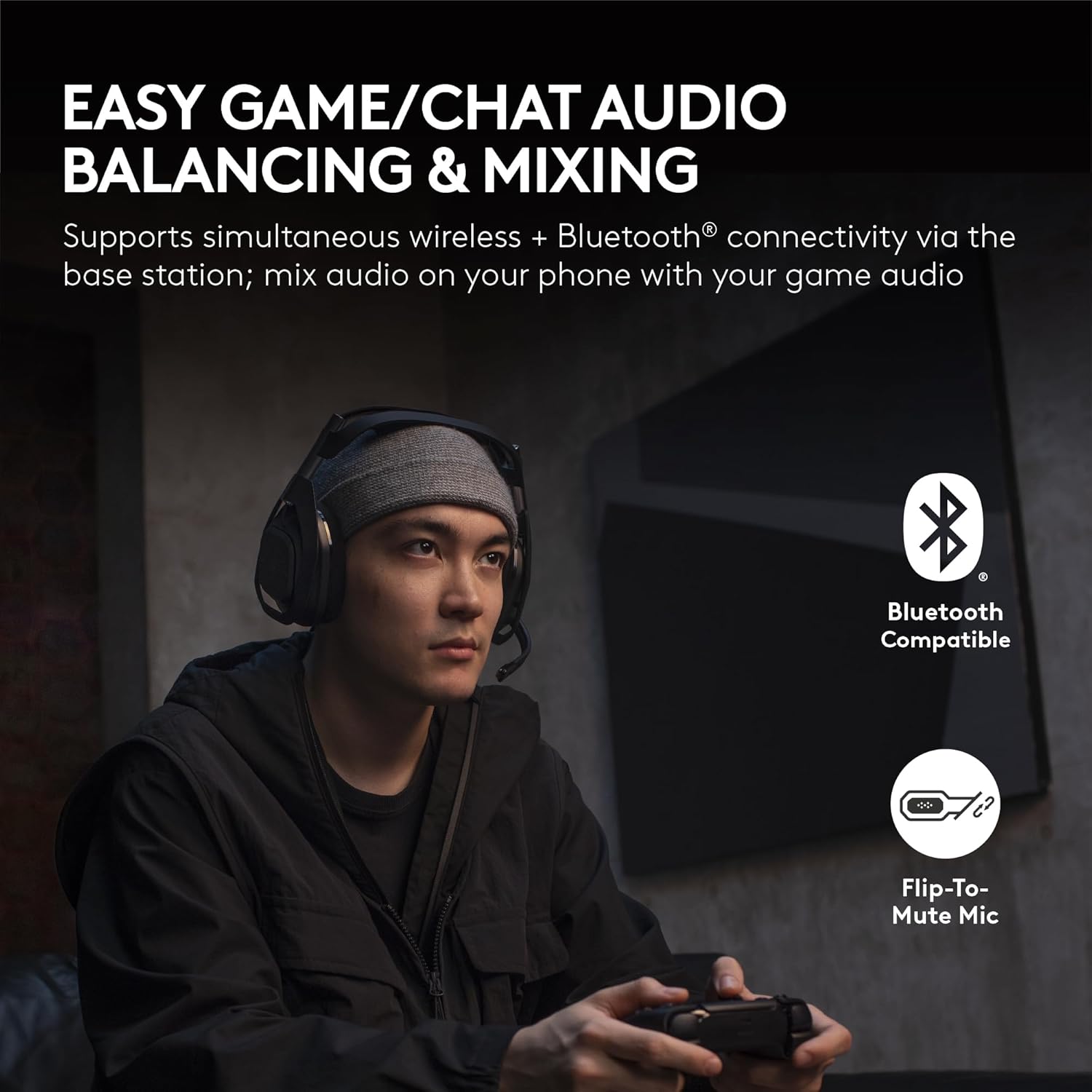 Logitech G Astro A50 X Multi-Platform Wireless Gaming Headset + Base Station for PS5/Xbox/PC: PLAYSYNC Video & Audio Switcher, HDMI 2.1 4K 120Hz VRR,