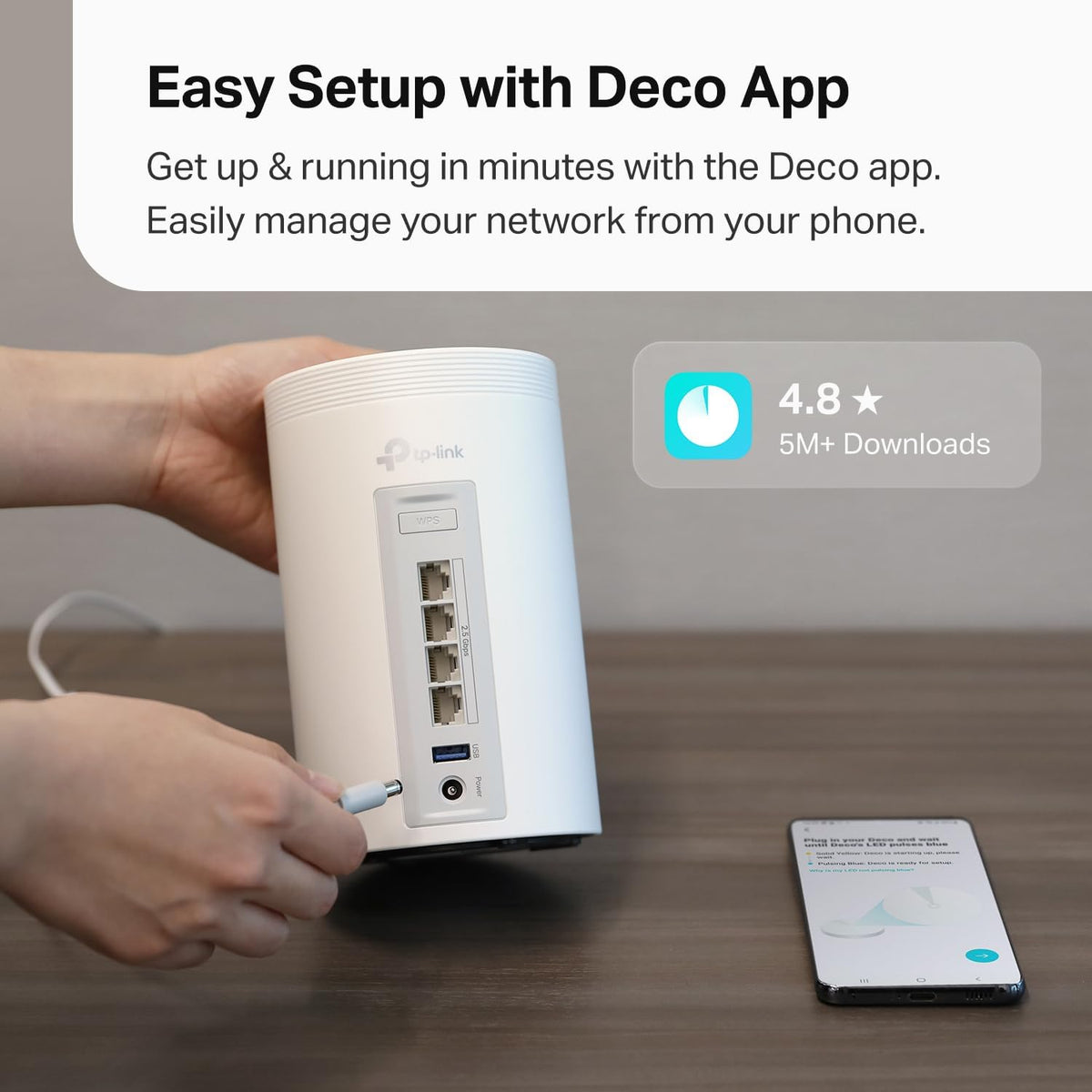 TP-Link Deco 7 Pro BE63 Tri-Band WiFi 7 BE10000 Whole Home Mesh System- 6-Stream 10 Gbps, 4X 2.5G Ports Wired Backhaul, 4X Smart Internal Antennas, VPN, HomeShield, Free Expert Support (1-Pack)
