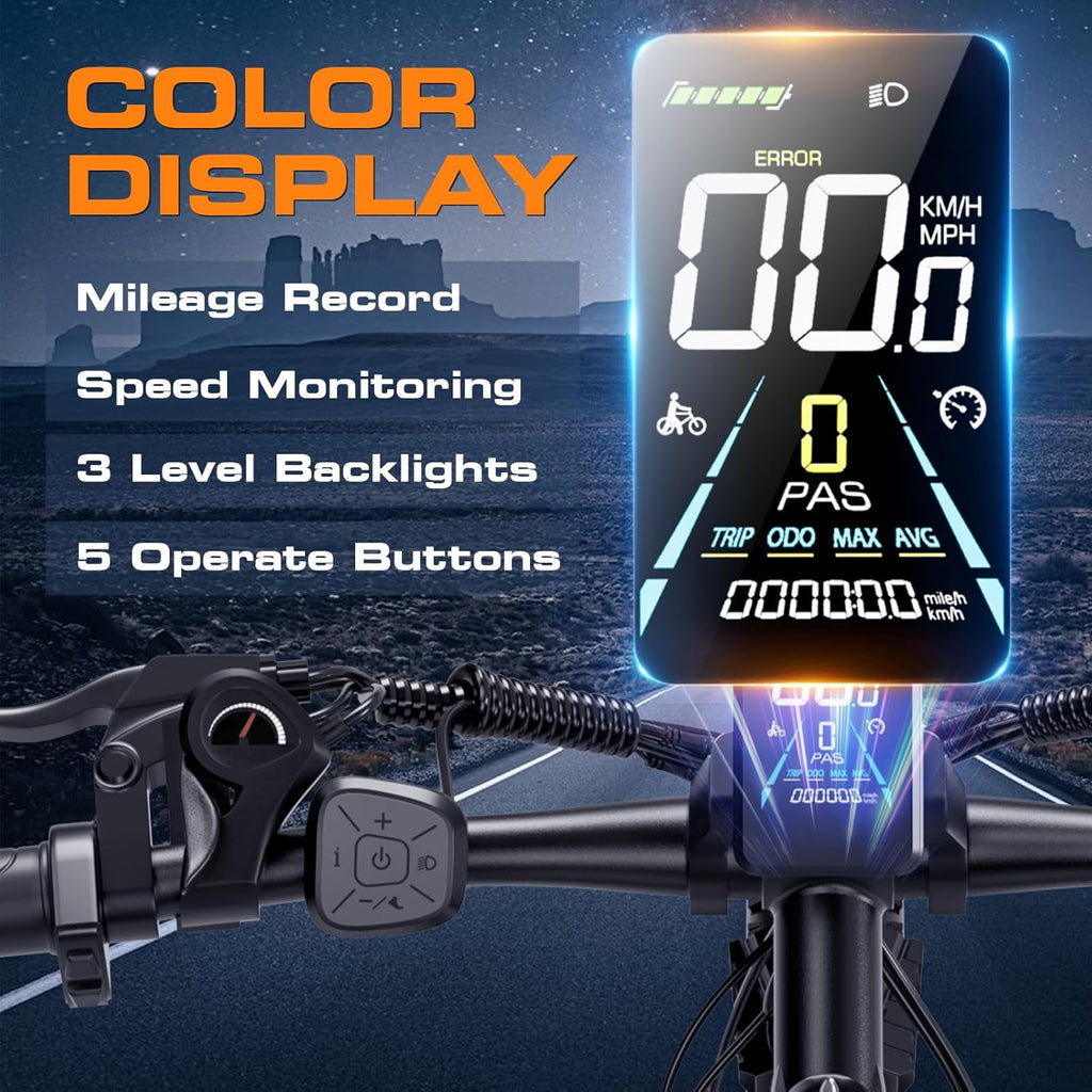 2000W Electric Bike for Men Women 48V 840Wh Battery, 29'' Fast Ebike,Max 34 Mph Speed up to 80 Miles, Front Suspension Class 3, Snow Off Road Commuter Mountain E-Bike for Adults