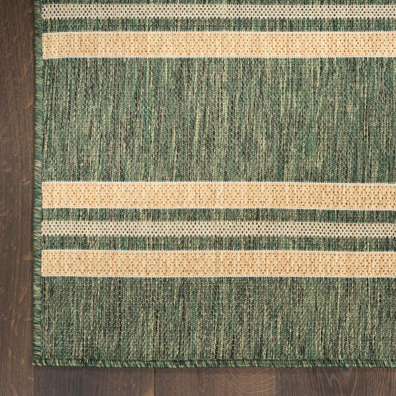 Nourison Home Horizon Indoor/Outdoor Green 10' x 14' Area Rug - Easy Clean, Non Shedding, Bed Room, Living Room, Dining Room, Kitchen (10' x 14')