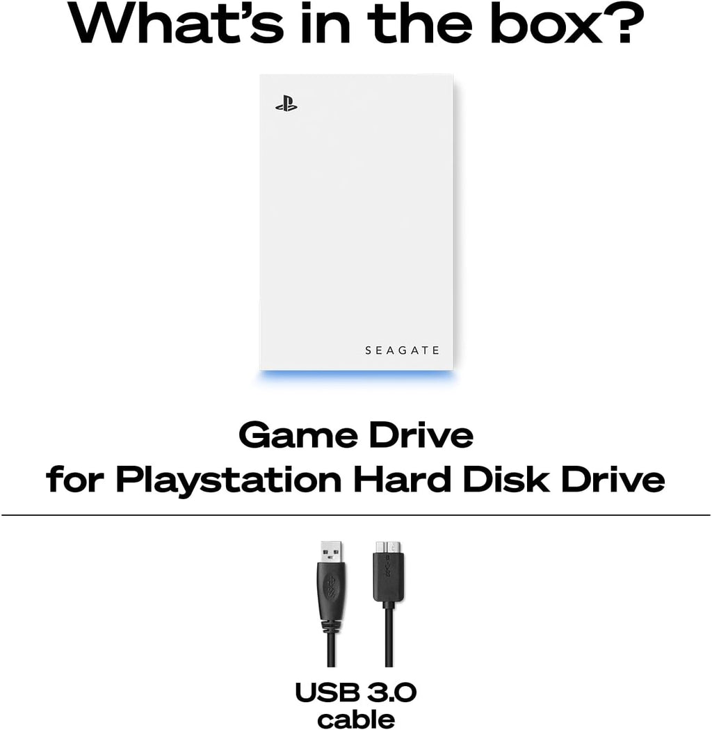 Seagate Game Drive for PlayStation® Consoles 5 TB External Hard Drive - USB 3.2 Gen 1, Officially-License (STLV5000100)