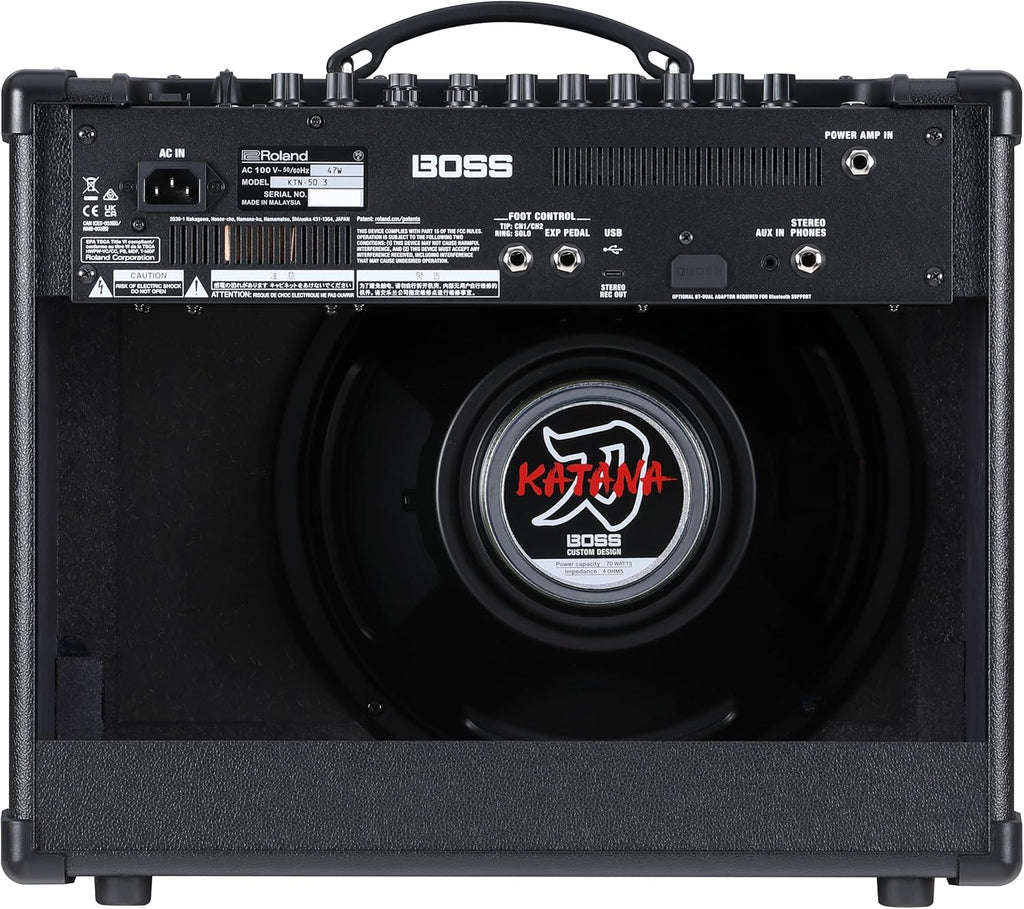 BOSS Katana-50 Gen 3 Guitar Amplifier | Compact 50-Watt Combo Amp | Custom 12-Inch Speaker | Evolved Tube Logic Sound | 12 Amp Characters | Onboard BOSS Effects | Advanced Connectivity & More