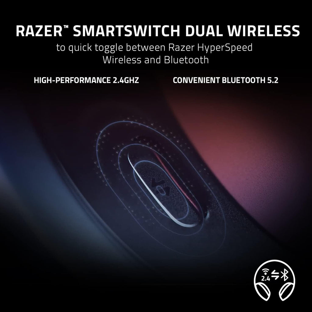 Razer Barracuda Wireless Gaming & Mobile Headset (PC, PlayStation, Switch 2, Android, iOS): 2.4GHz Wireless + Bluetooth - Integrated Noise-Cancelling Mic - 50mm Drivers - 40 Hr Battery - Black