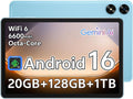 Tablet 10.1 inch Android 16 Tablet with Octa-Core Processor, 20GB RAM 128GB ROM 1 TB Expandable, 1280x800 HD IPS Touch Screen, GPS, 8H Battery, WiFi 6, BT 5.2, Dual Camera (Blue)