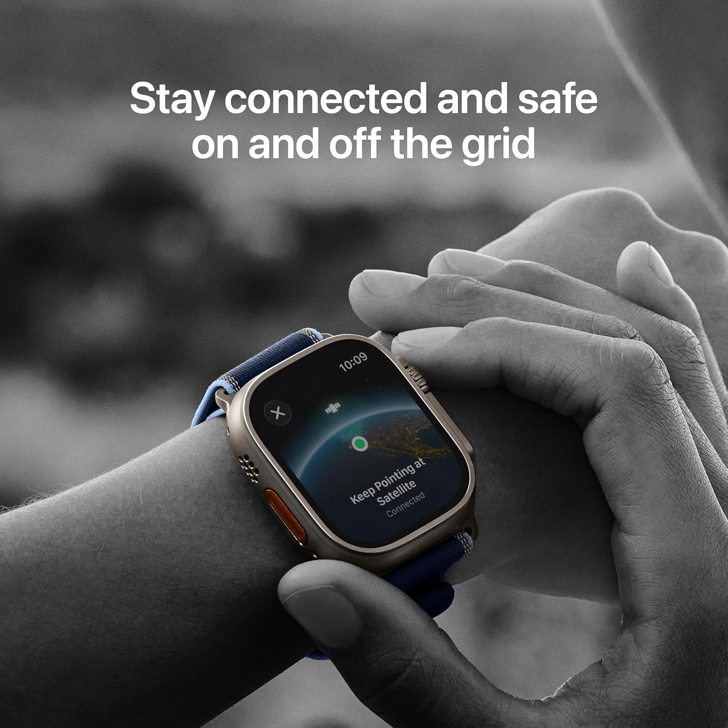 Apple Watch Ultra 3 GPS + Cellular 49mm Running & Multisport Smartwatch w/Rugged Titanium Case w/Black Ocean Band. Satellite Communications, Advanced Health & Fitness Tracking
