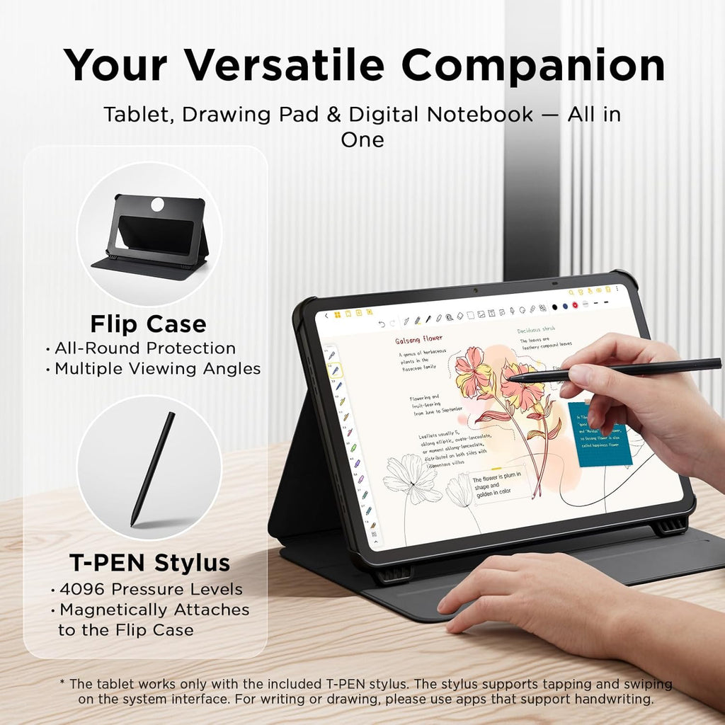 TCL NXTPAPER 11 Gen 2 Android Tablet, 11" Drawing Pad & Digital Notebook, Stylus & Flip Case Included, NXTPAPER 4.0 Display, Android 15, AI Tools, 8+8GB RAM, 128GB Storage, 8000mAh Battery, Gray