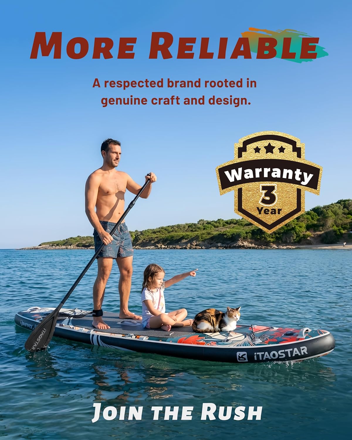 iTAOSTAR Novelty 11'6" x 35" Inflatable Stand Up Paddle Board with Seat- Stable SUP Board for Adults - Portable Paddleboard for Yoga, Surfing, Fishing - Includes Full Accessories Kit