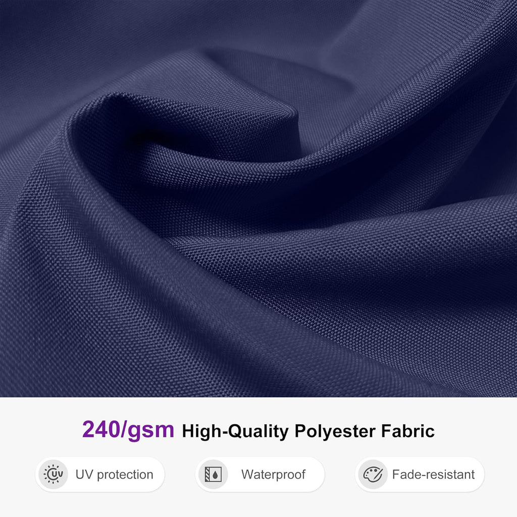 PURPLE LEAF 10ft Patio Umbrella Outdoor Square Umbrellas Large Cantilever Umbrella Windproof Offset Umbrellas Heavy Duty Sun Umbrella for Garden Deck Pool Patio, Navy Blue