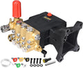 TOOLCY Pressure Washer Pump 3600-4300 PSI Max, 4 GPM Triplex Plunger Pressure Pump, Horizontal 1 inch Shaft Gas Power Washer Pump with Pressure Adjustment Unloader, Direct Drive