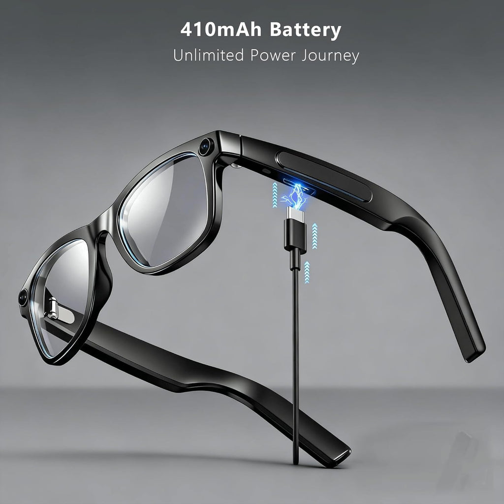 EarlySincere 4K AI Smart Glasses with Photochromic Lenses, Integrated ChatGPT AI Model, Real-Time Translation, HD Video Recording, Long Battery Life, Bluetooth 5.4 Wireless