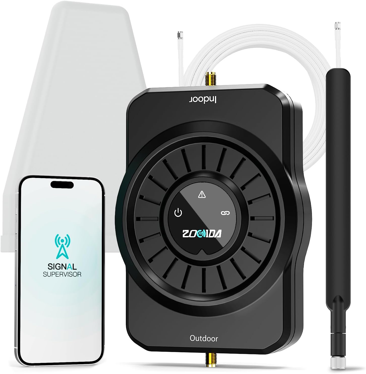 ZORIDA Cell Phone Booster for All U.S Carriers, Boosts 5G 4G LTE 3G, Cell Phone Signal Booster for Home and Office, 72dB High Gain Antennas, Verizon, AT&T, T-Mobile, App Support FCC Approved