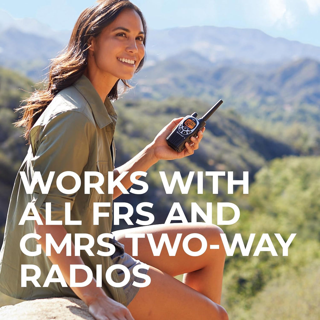 Midland GXT1000X3VP4 GMRS Two-Way Radio (50-Channel, Long Range, 142 Privacy Codes, SOS, NOAA, Rechargeable Nickle Battery, Black/Silver, 3-Pack)