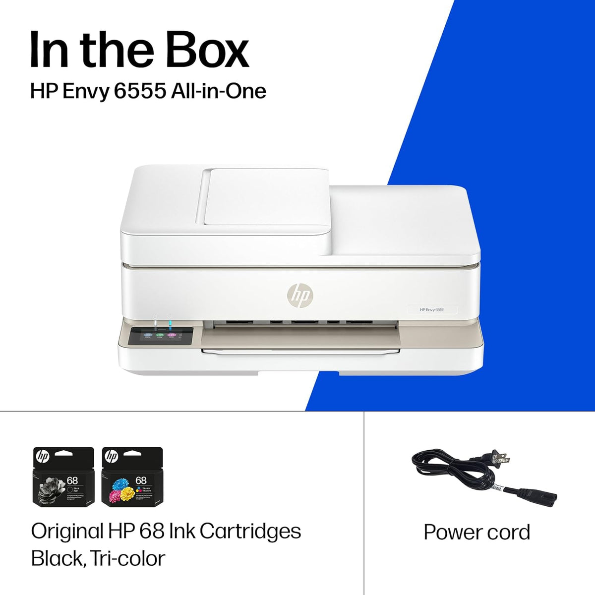 HP Envy 6555 Wireless All-in-One Color Inkjet Printer, Print, Scan, Copy, Duplex Printing Best-for-Home, 3 Month Trial of Instant Ink Included, AI-Capable (C2XR6A) Portobello